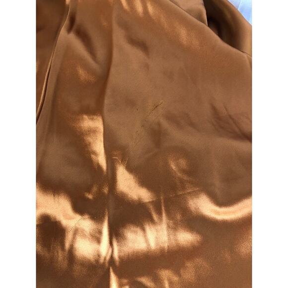 Something Navy  Halter Gown Satin Cutout Maxi Orange M - Picture 14 of 16